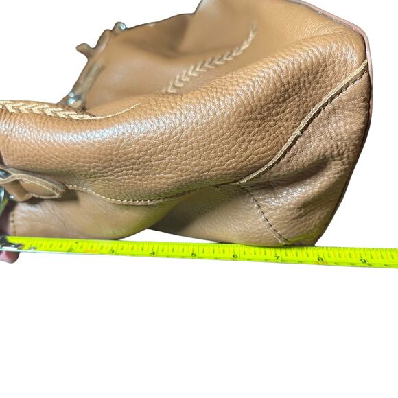 The Sak Collective Baylis Soft Leather Satchel brown chevron detail crossbody - Picture 12 of 13